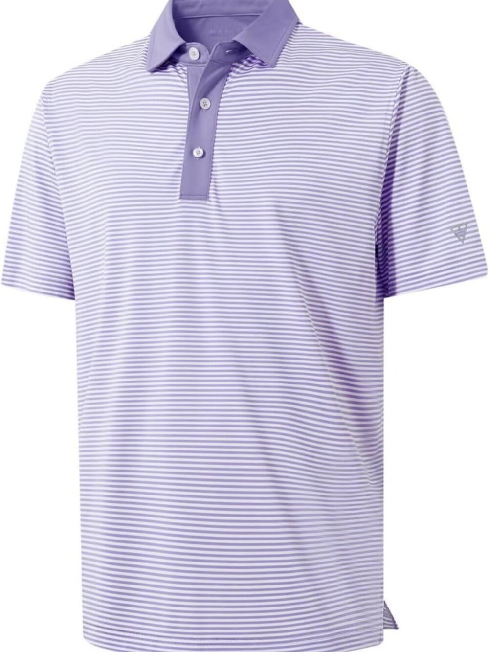 Men's Moisture-Wicking Striped Polo Shirt | Dry Fit Performance Golf Tee